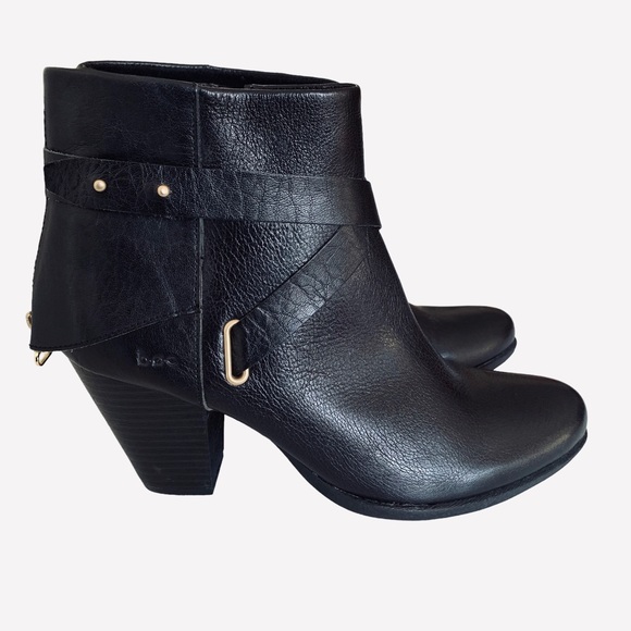 b.o.c. Shoes - B.O.C BLACK LEATHER ANKLE BOOTS